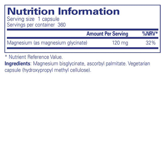 PurevMagnesium (glycinate) 360 Capsules 50% OFF