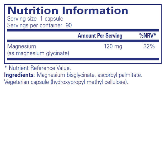 Pure Encapsulations Magnesium (Glycinate) 90 Capsule 50% OFF